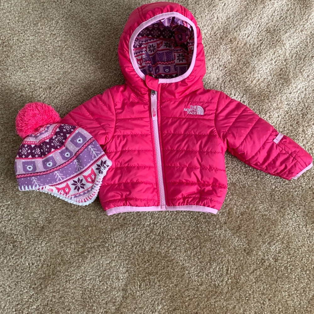 Reversible North Face Jacket and Hat
